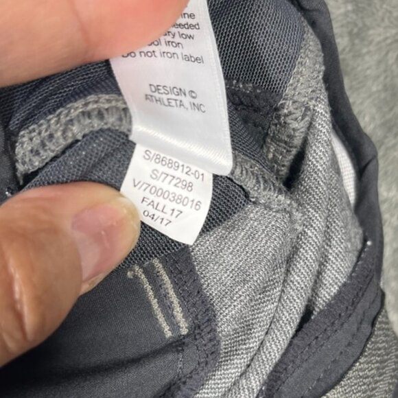 Athleta Ponte Moto Pants Womens Size 10 Gray Zipper Pockets Snap Button Closure - Picture 5 of 11